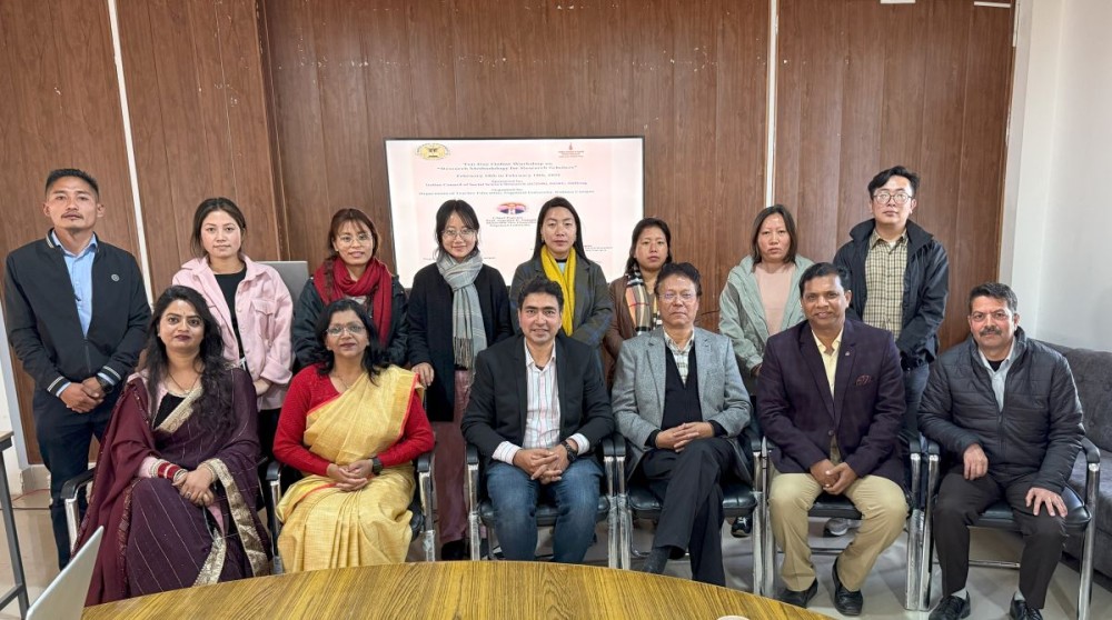 Prof GT Thong & others at the inaugural programme of ICSSR-sponsored 10-Day Research Methodology Course for Research Scholars on February 10.